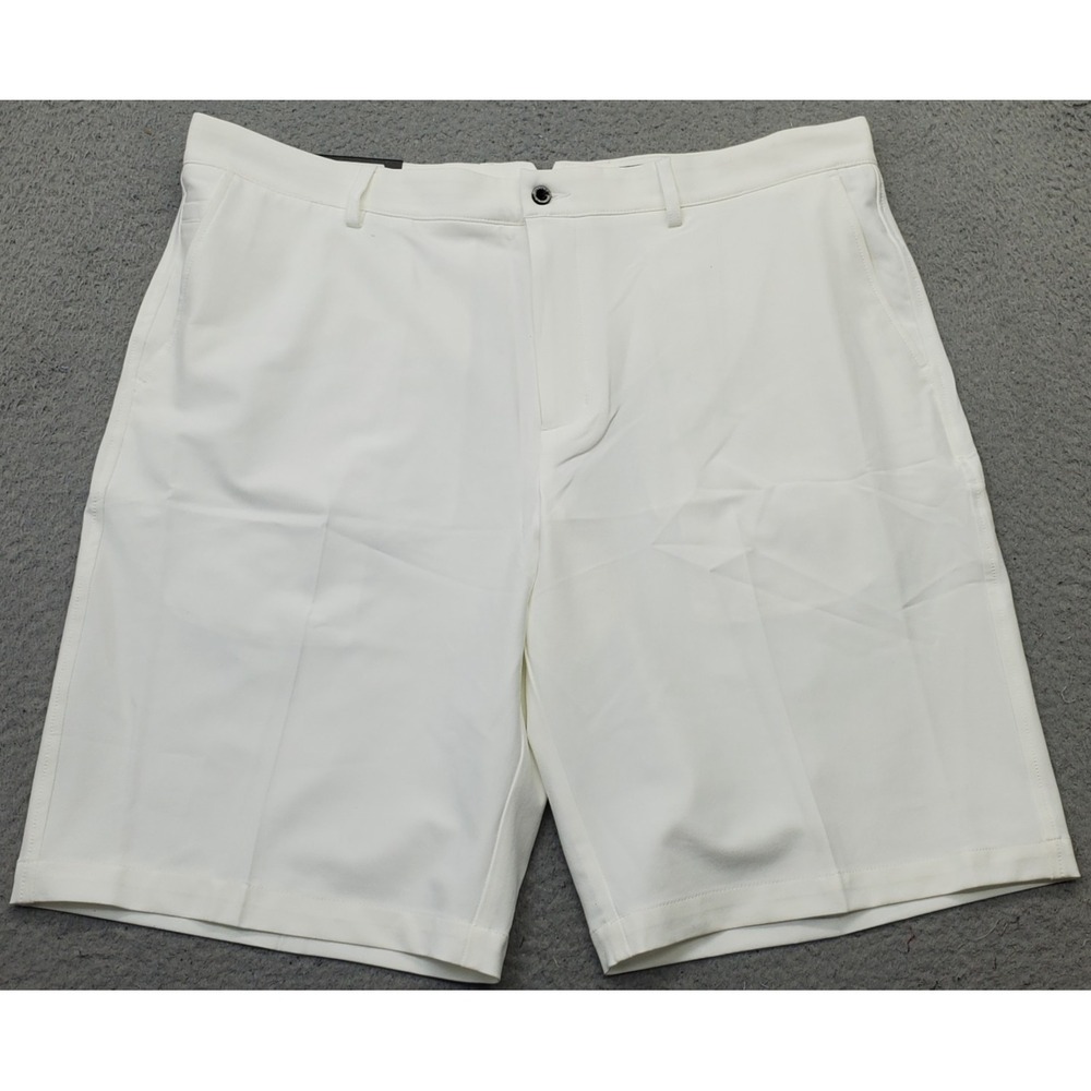 Dunning Golf Shorts Men 38 White Player Fit Woven Performance Stretch Flat Front
